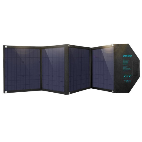 Сонячна панель Choetech 80W DC80W, 5V/2.4A USB + 5V/2.4A QC3.0 + USB-C PD3.0 30W, 158x41см