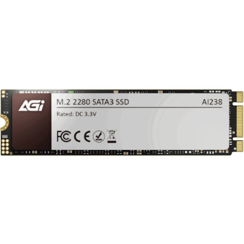 SSD 512Gb AGI AI238 M.2 2280 SATA 2.5" 3D NAND QLC, Retail