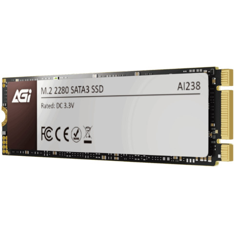 SSD 512Gb AGI AI238 M.2 2280 SATA 2.5" 3D NAND QLC, Retail