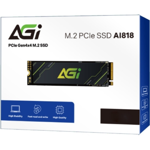 SSD 2Tb AGI AI818 M.2 2280 PCIe Gen 4x4 NVMe 1.4 QLC, Retail