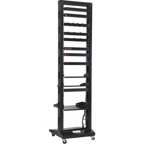 Стійка 19", high 42U, одинарна, чорна, 250кг, Kingda