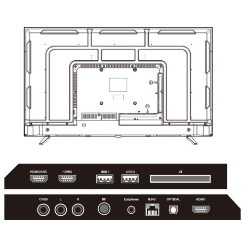 TV 50 Mystery MTV-5060UDT2 4K/Android 11/DVB-T2/2xUSB 2.0/3хHDMI/CI-слот/Wi-Fi/Black