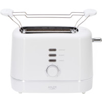 Тостер Adler AD 3224 white 850Вт/ 2 відділення/7 режимів підсмажування/розморожування/підігрів булок