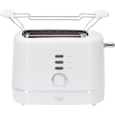 Тостер Adler AD 3224 white 850Вт/ 2 відділення/7 режимів підсмажування/розморожування/підігрів булок