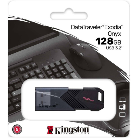 USB Flash Kingston 128GB USB 3.2 Gen 1 DataTraveler Exodia Onyx Black, Retail