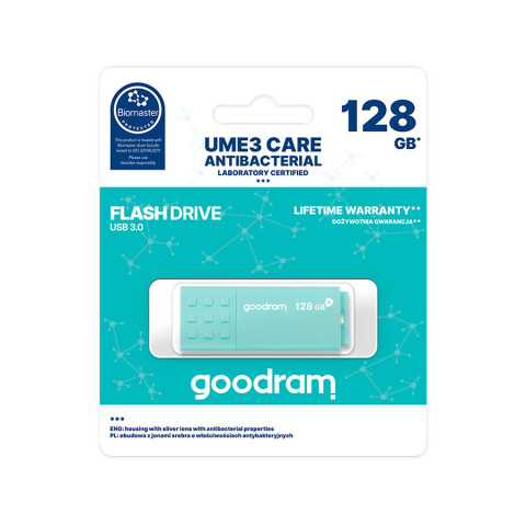 USB Flash GoodRAM 128GB USB 3.0 UME3 CARE Antibacterial, Retail
