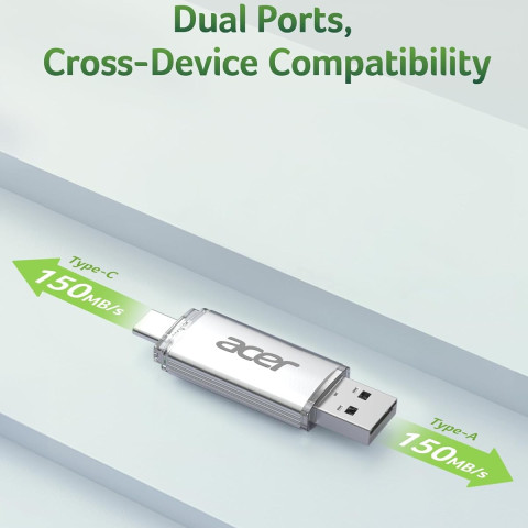USB Flash Acer UT300 256GB Dual Drive USB-C & USB-A, Retail