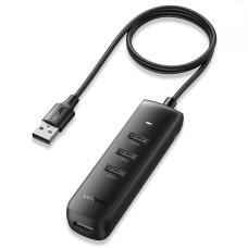 Хаб USB 3.2 Type A -> 4xUSB 3.2 Активний, 1м Чорний CM416 UGREEN