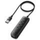 Хаб USB 3.2 Type A -> 4xUSB 3.2 Активний, 1м Чорний CM416 UGREEN