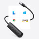 Хаб USB 3.2 Type A -> 4xUSB 3.2 Активний, 1м Чорний CM416 UGREEN
