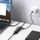 Хаб USB 3.2 Type A -> 4xUSB 3.2 Активний, 1м Чорний CM416 UGREEN