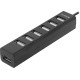 Хаб USB 2.0 -> 7xUSB 2.0 passive, Black Defender
