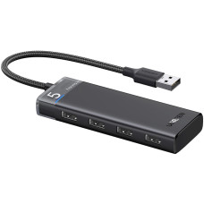 Хаб USB 3.0 -> 4хUSB-A 3.2 Gen1 10Gbps Black CM219 Ugreen