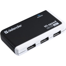 Хаб USB 2.0 -> 4xUSB 2.0 passive, Black-White Defender