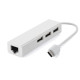 Хаб USB 2.0 Type-C -> 3xUSB 2.0 + RJ45 Fast Ethernet White