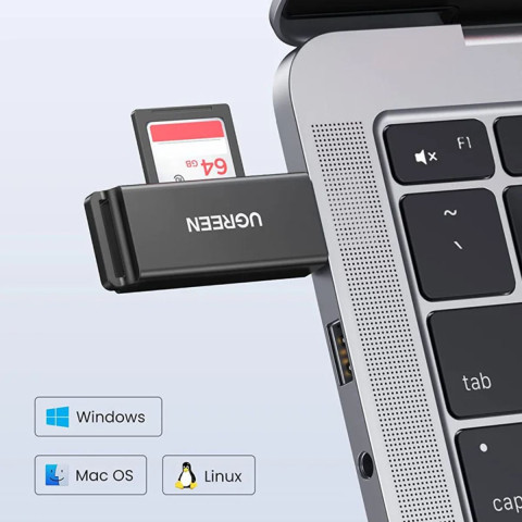 Card Reader USB 3.0 -> 2-слота SD/TF CM104 Ugreen