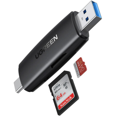 Card Reader USB-С 3.1 + USB-A 2-слота TF/SD CM304 Ugreen