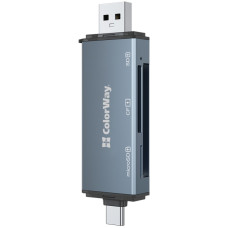 Card Reader ColorWay USB 2.0/USB-C to CF/SD/MicroSD