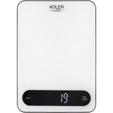 Ваги кухонні Adler AD 3177 white black електронні/ 10кг/ г; мл, унція/ USB type C/ автовимкнення
