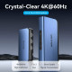 Сплітер HDMI 2.0 UHD 4K 60Hz 3D, HDCP 1in x 2out ports Blue Aluminum Alloy Vention