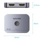 Сплітер HDMI 2.1 UHD 8K 60Hz 3D, HDCP HDR Dolby 7.1 перемикач двонаправлений 2 in 1 out Vention
