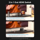 Сплітер HDMI 2.1 UHD 8K 60Hz 3D, HDCP HDR Dolby 7.1 перемикач двонаправлений 2 in 1 out Vention