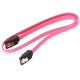 Кабель SATA 3.0 7pin, F/F, 0.5 м, із защіпками, червоний