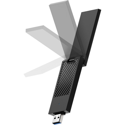 Адаптер WiFi Cudy WU5400, AX5400 Tri-Band Wi-Fi 6 / 6E USB 3.0 Adapter, 802.11ax/ac/a/b/g/n, 2402Mbp