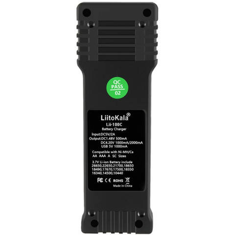 Зарядний пристрій LiitoKala Lii-100C, 1x(Lion/NiMH/NiCd), 2A, Power Bank function