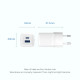 Зарядний пристрій 2xUSB 30W (USB-A/USB-C) + USB-C cable М-М White Vention