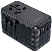 Зарядний пристрій 4xUSB 100W PD (2хUSB-C+2хUSB-A) TRAVEL Universal сharger diamond чорний Choe