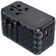 Зарядний пристрій 4xUSB 100W PD (2хUSB-C+2хUSB-A) TRAVEL Universal сharger diamond чорний Choe
