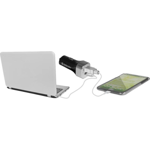 Автозарядка 2xUSB 27W (USB-C + USB-A) UCG-01 5V/5.4A Defender