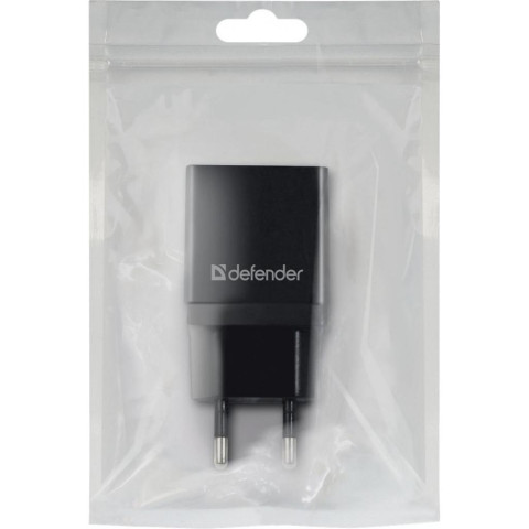 Зарядний пристрій 1xUSB 11W 2.1А EPA-10 чорний пакет Defender