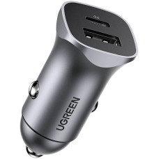 Автозарядка 2xUSB 30W (USB-C + USB-A) CD130 Ugreen