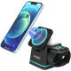 Зарядний пристрій 15W 3-in-1 Magnetic Wireless Fast Charger black Energizer