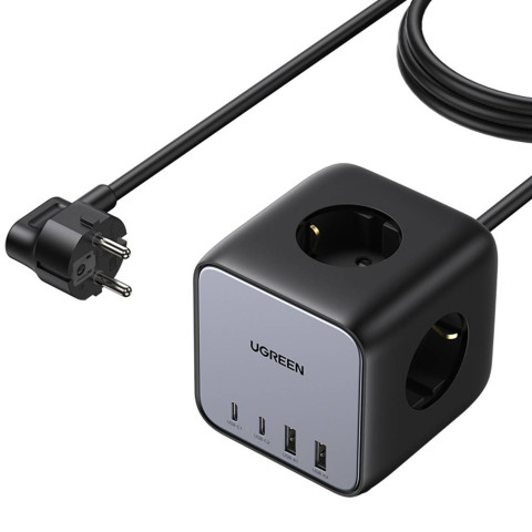 Зарядний пристрій 4xUSB 65W (2хUSB-C+2xUSB-A + 2хSchuko) DigiNest Cube Power Strip CD268 Ugreen