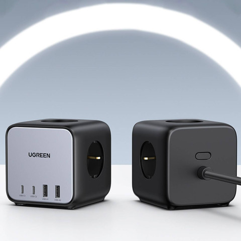 Зарядний пристрій 4xUSB 65W (2хUSB-C+2xUSB-A + 2хSchuko) DigiNest Cube Power Strip CD268 Ugreen