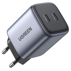 Зарядний пристрій 2xUSB 45W (2xUSB-C) Gan PD 25W+20W, CD294 Ugreen Сірий