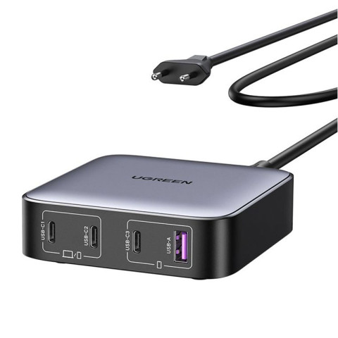 Зарядний пристрій 4xUSB 100W (3хUSB-C+USB-A) Gan Nexode чорний CD328 Ugreen Desktop Fast Charger