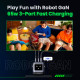 Зарядний пристрій 3xUSB 65W (2xUSB-C+USB-A) Gan Robot tech Fast Charger Сірий CD361 Ugreen