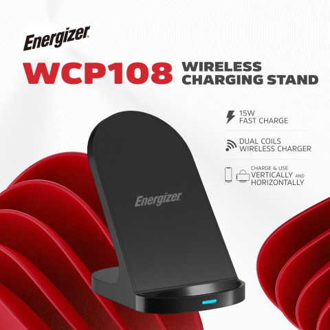 Зарядний пристрій Wireless Energizer WCP108 QI 15W чорний