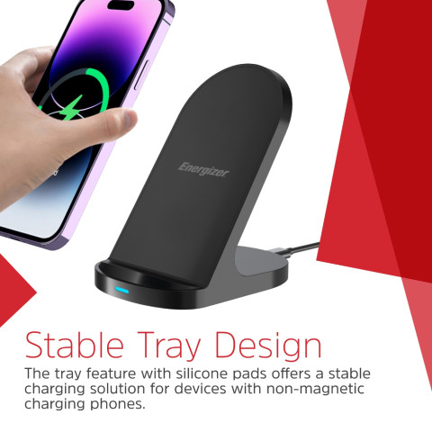 Зарядний пристрій Wireless Energizer WCP108 QI 15W чорний