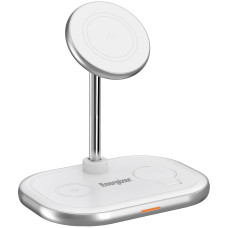 Зарядний пристрій 15W 3-in-1 Magnetic Wireless Fast Charger white Energizer