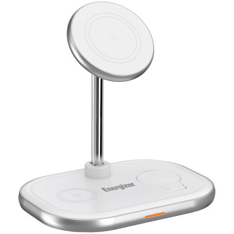 Зарядний пристрій 15W 3-in-1 Magnetic Wireless Fast Charger white Energizer