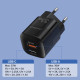 Зарядний пристрій 2xUSB 33W (USB-C+USB-A ) PD QC3.0 PD5006 чорний Choetech