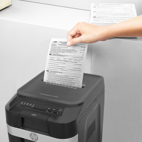 Знищувач документів HP Pro Shred Auto 200MC, A4, 80g х 10 л.,2*12, 32л., P-5