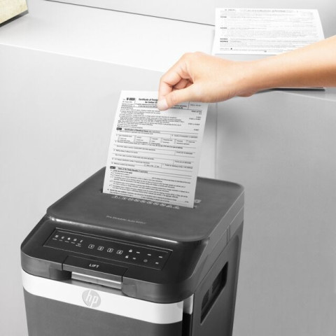 Знищувач документів HP Pro Shred Auto 400MC, A4, 80g х 10 л.,2*12, 53л., P-5