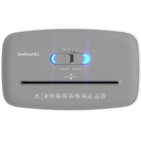 Знищувач документів HP OneShred 8CC, A4, Black, 80g х 8 листів, 5*18, 15 л., P-4