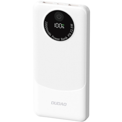 УМБ Dudao 10000mAh K12 22,5W PD,QC 2xUSB-A,USB-C In/Out White